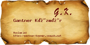 Gantner Kázmér névjegykártya
